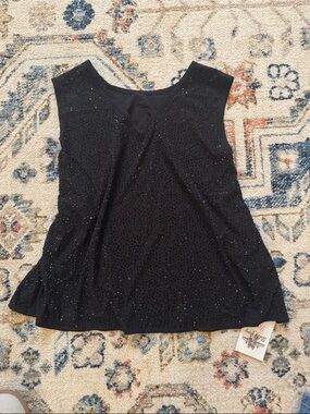 Luxury Boutique Rhinestone Black Tank
